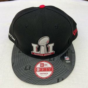 New Era Super Bowl LI - Houston Black Hat - Adjustable Size Strap